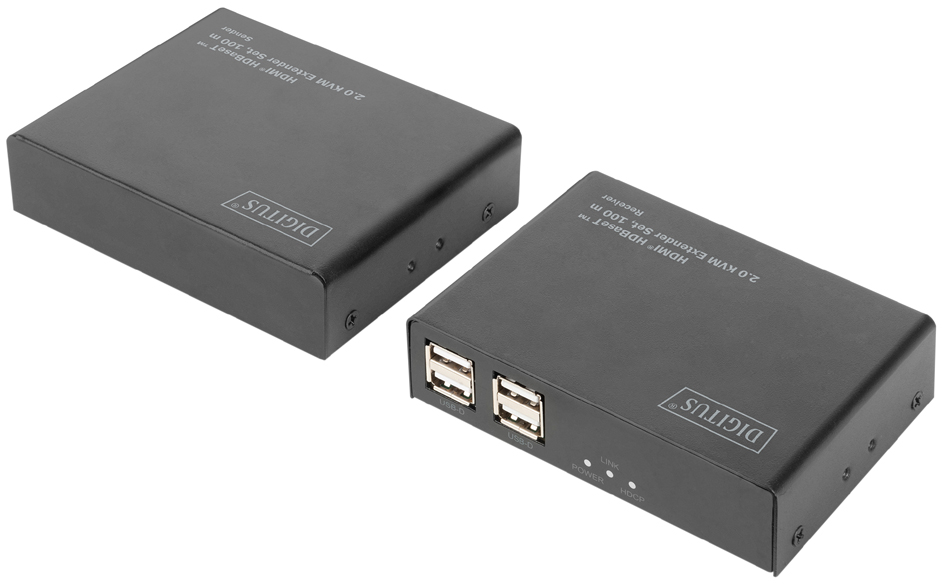 DIGITUS HDMI 2.0 KVM Extender Set, HDBase T, 100 m von Digitus