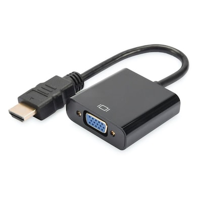 DIGITUS HDMI Adapter HDMI-A zu VGA St./Bu. schwarz von Digitus