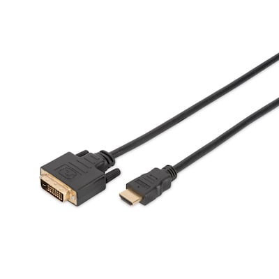 DIGITUS HDMI-Adapterkabel HDMI zu DVI St/St, 2,0m Full HD, schwarz von Digitus