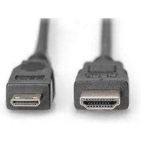 DIGITUS HDMI Anschlusskabel, HDMI - Mini HDMI St/St, 2,0m, schwarz von Digitus