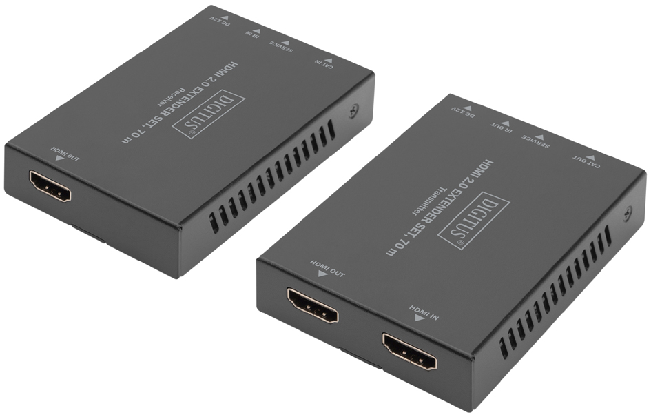 DIGITUS HDMI Extender Set, 4K/60Hz, 70 m, schwarz von Digitus