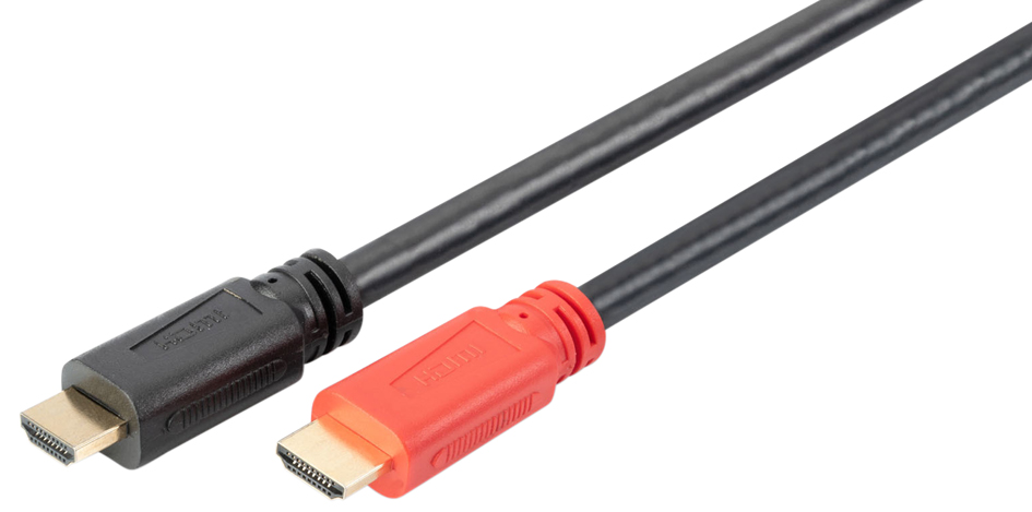 DIGITUS HDMI High Speed Anschlusskabel, 10 m, schwarz/rot von Digitus