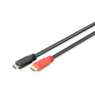 DIGITUS HDMI High Speed Anschlusskabel, Typ A, w/ amp. St/St, 10.0m gold/sw von Digitus