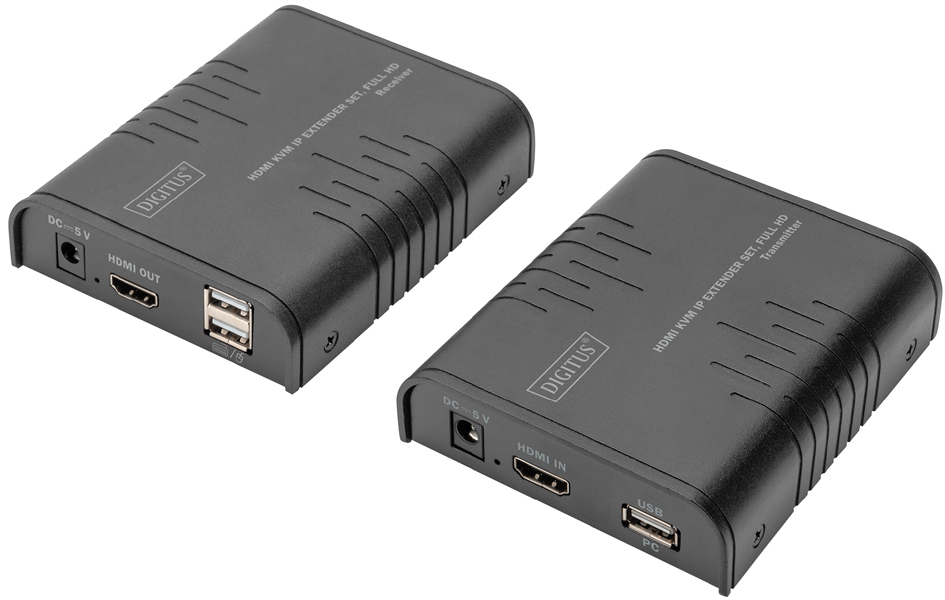 DIGITUS HDMI KVM IP Extender Set, Full HD, 120 m von Digitus