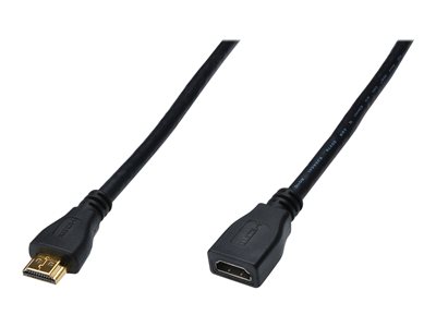 DIGITUS HDMI Verlängerungskabel m. Ethernet 4K 2m schwarz DIGITUS HDMI Verlängerungskabel m. Ethernet 4K 2m schwarz von Digitus