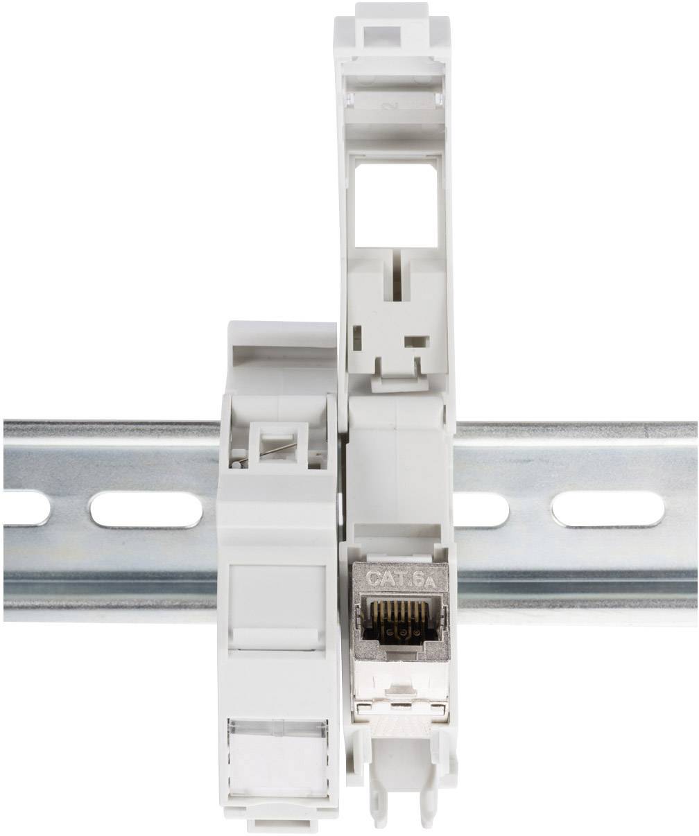 DIGITUS Hutschinenadapter für Keystone Module IP20 Beschrift von Digitus
