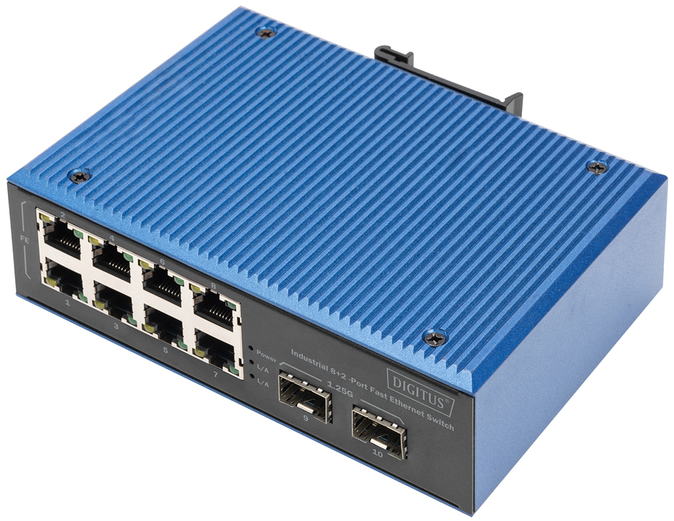 DIGITUS Industrial Fast Ethernet Switch, 8+2 Port DIGITUS Industrial Fast Ethernet Switch, 8+2 Port von Digitus