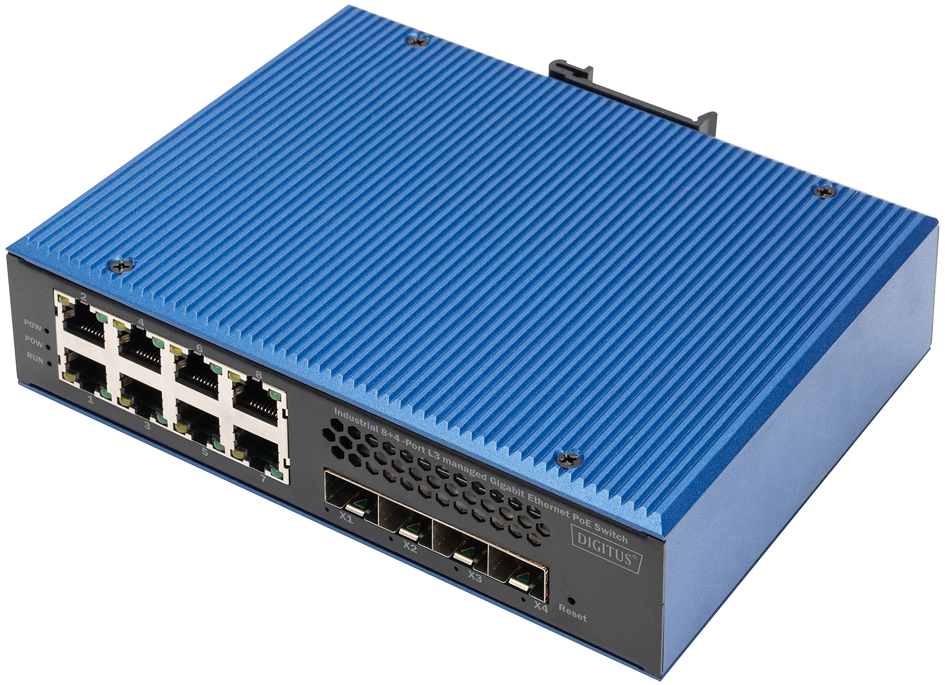 DIGITUS Industrial Gigabit Ethernet PoE Switch, L3 managed von Digitus