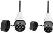 DIGITUS - Verlängerungsnetzkabel - IEC 62196 Type 2 männlich Schutzkappe zu IEC 62196 Type 2 weiblich Schutzkappe - 7,5m - Schwarz - dreiphasig, Strom 22 kW (DK-3P32-075) von Digitus