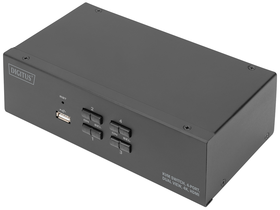 DIGITUS KVM-Switch, 4-Port, Dual-Display, 4K, HDMI von Digitus