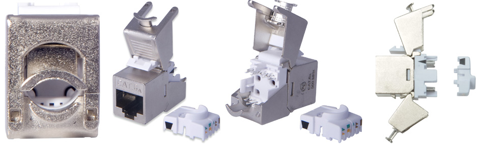 DIGITUS Keystone Modul Kat.6A(tief) geschirmt, grau von Digitus