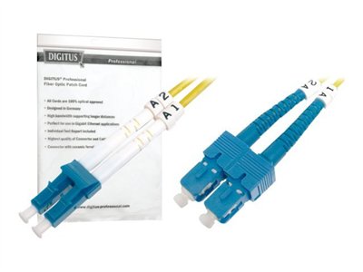 DIGITUS LWL Patchkabel LC -> SC 10.00m Singlemode Duplex OS2 DIGITUS LWL Patchkabel LC -> SC 10.00m Singlemode Duplex OS2 von Digitus