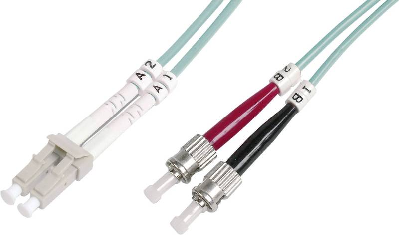 DIGITUS LWL Patchkabel LC -> ST 10.00m Multimode Duplex OM3 von Digitus