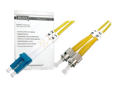DIGITUS LWL Patchkabel LC -> ST 5.00m Singlemode Duplex OS2 DIGITUS LWL Patchkabel LC -> ST 5.00m Singlemode Duplex OS2 von Digitus