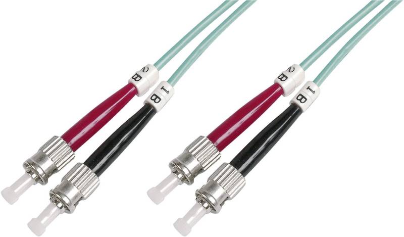 DIGITUS LWL Patchkabel ST -> ST 1.00m Multimode Duplex OM3 von Digitus