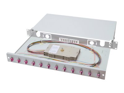 DIGITUS LWL Spleißbox 1HE bestückt 12x LC DX OM4 grau DIGITUS LWL Spleißbox 1HE bestückt 12x LC DX OM4 grau von Digitus