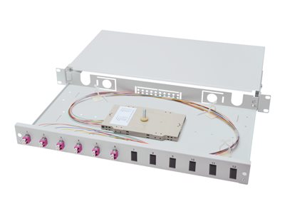 DIGITUS LWL Spleißbox 1HE bestückt 6x LC DX OM4 grau DIGITUS LWL Spleißbox 1HE bestückt 6x LC DX OM4 grau von Digitus
