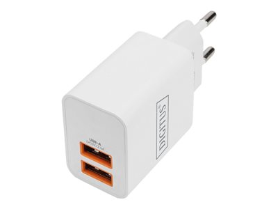 DIGITUS Ladegerät 15W 2 Port 2x USB-A weiß DIGITUS Ladegerät 15W 2 Port 2x USB-A weiß von Digitus
