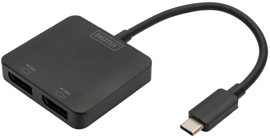 DIGITUS MST Video Hub, 2 Port, USB-C - 2x DisplayPort von Digitus
