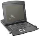 DIGITUS Modulare HD LCD KVM Konsole mit 19 TFT, 8-Port VGA KVM Anschluss, Touchpad, deutsches Tastaturlayout (DS-72221-2GE) von Digitus