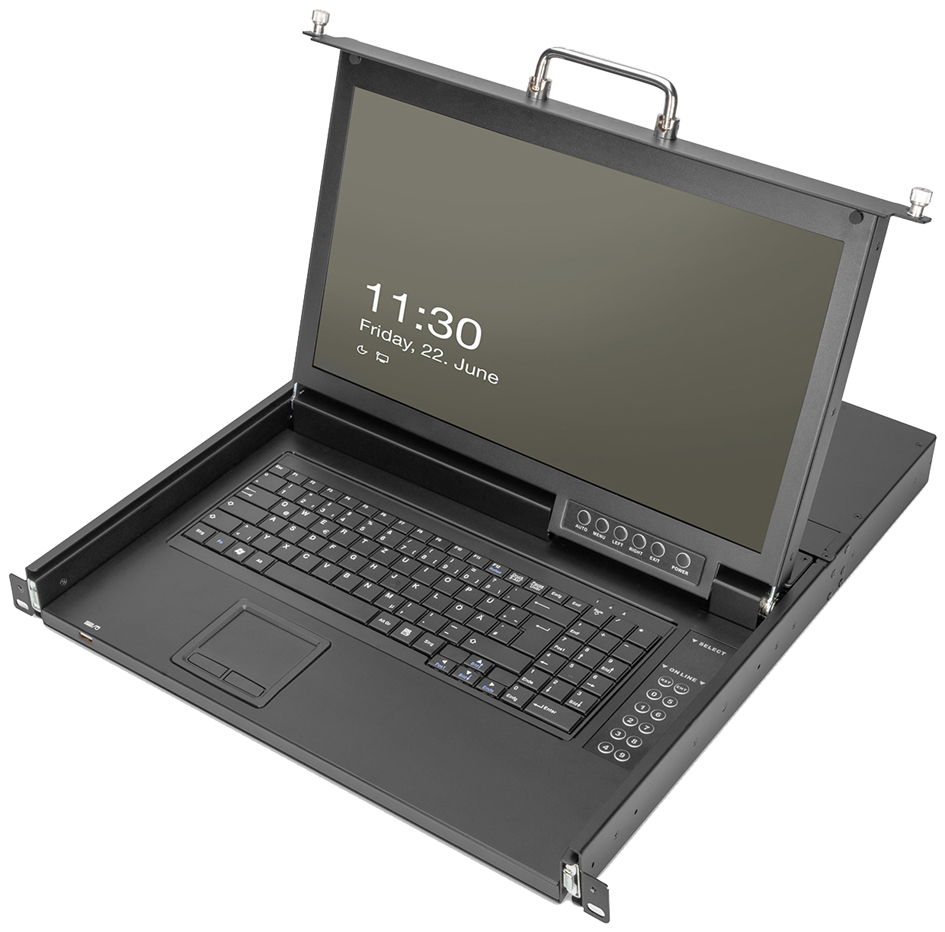 DIGITUS Modulare HD LCD KVM Konsole mit 43,18 cm (17, ) TFT von Digitus