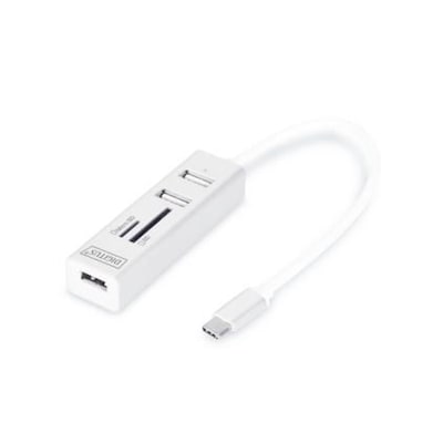 DIGITUS OTG USB 2.0 Type-C 3-Port Hub mit Kartenleser von Digitus