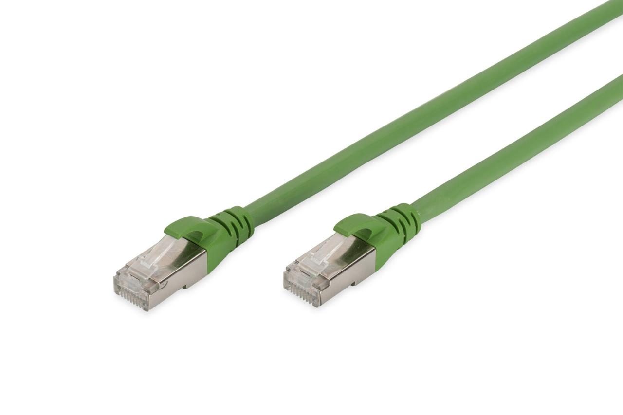 DIGITUS Patch-Kabel PUR RJ-45 (M) zu RJ-45 (M) 3m Kupfer S/FTP Cat 6a grün von Digitus