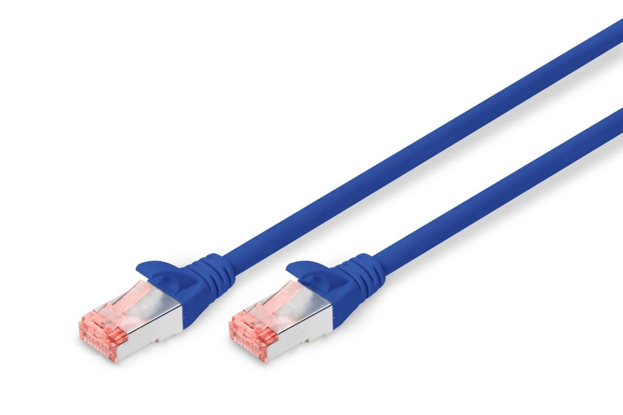 DIGITUS Patch-Kabel RJ-45 (M) zu RJ-45 (M) 10m Kupfer S/FTP Cat 6 blau (DK-16... von Digitus