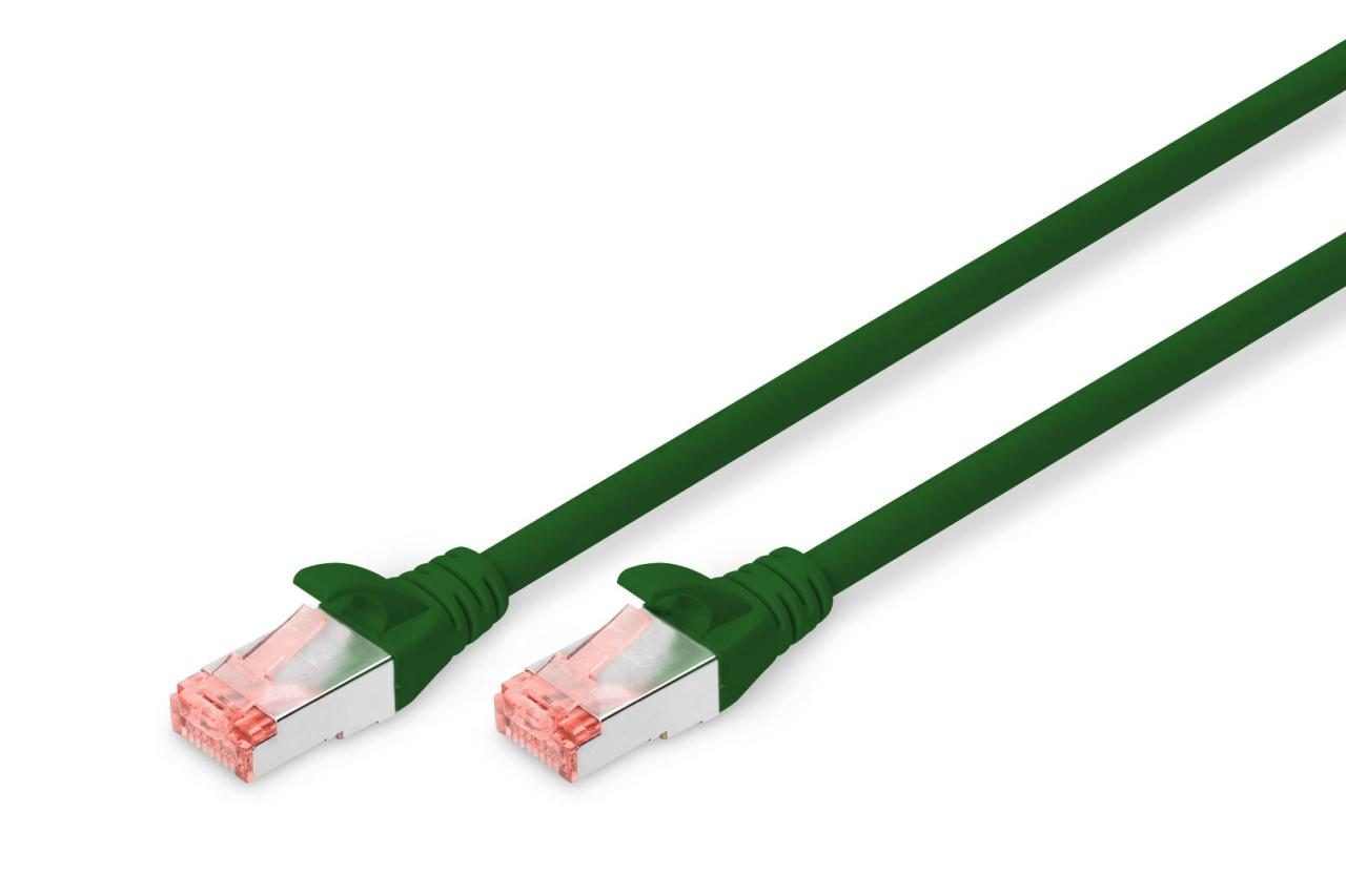 DIGITUS Patch-Kabel RJ-45 (M) zu RJ-45 (M) 3m Kupfer S/FTP Cat 6 grün (DK-164... von Digitus