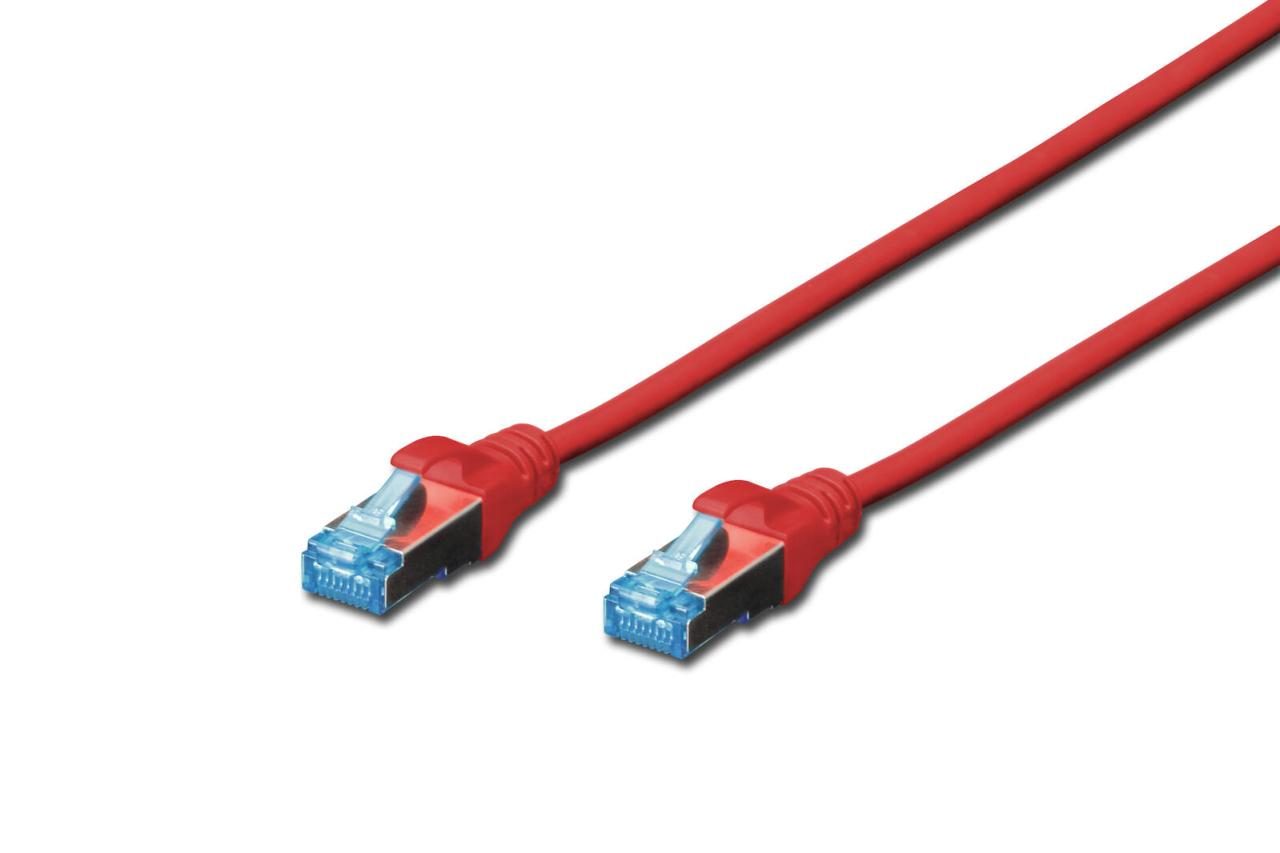 DIGITUS Patch-Kabel RJ-45 (M) zu RJ-45 (M) 3m Kupfer SF/UTP Cat 5e rot (DK-15... von Digitus