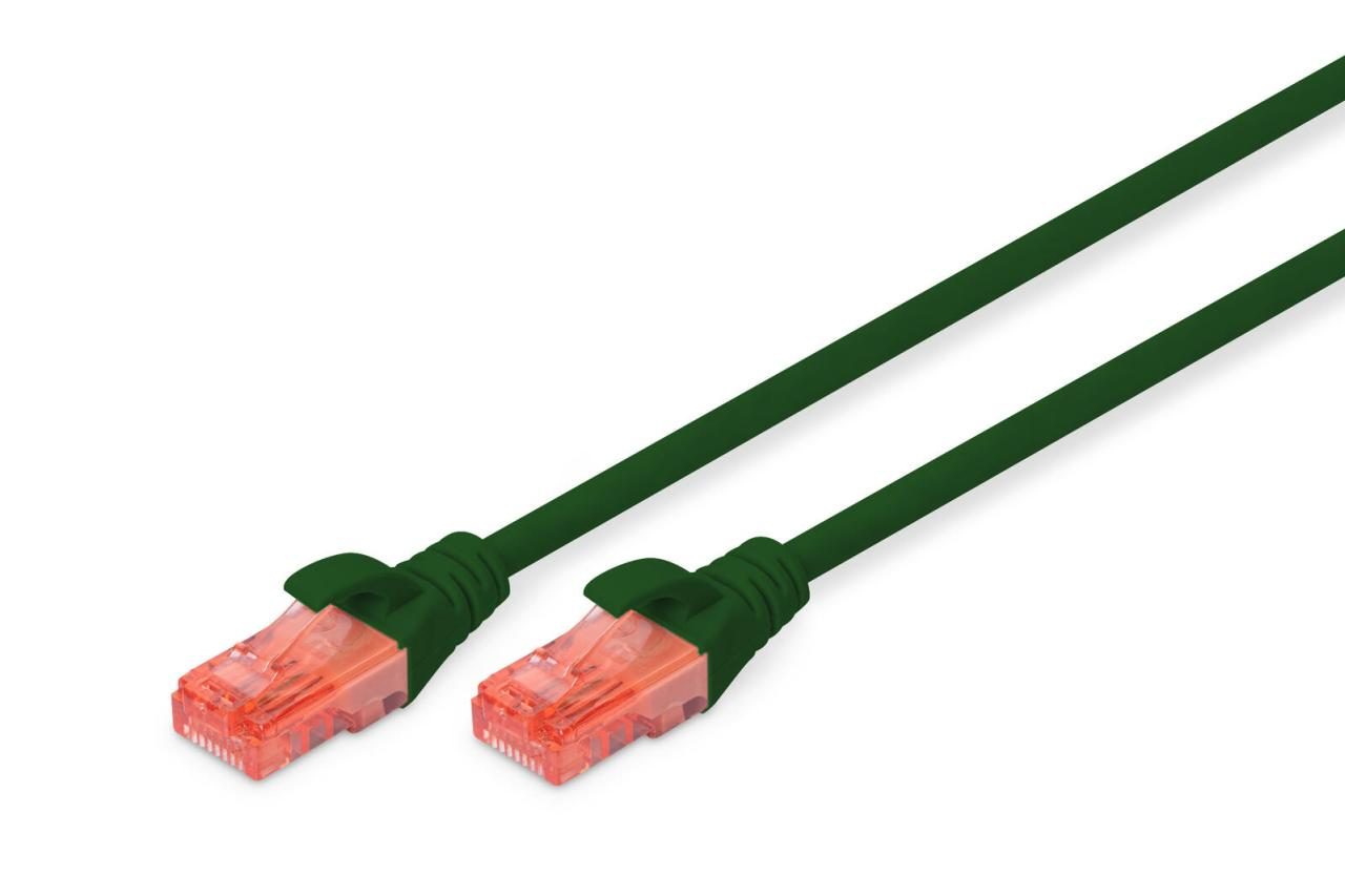 DIGITUS Patch-Kabel RJ-45 (M) zu RJ-45 (M) 3m Kupfer U/UTP Cat 6 grün (DK-161... von Digitus