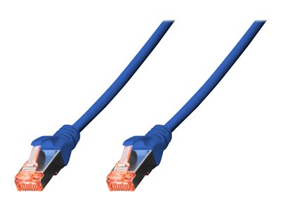 DIGITUS Patchkabel Cat6  S/FTP 2xRJ45  2.0m blau Hebelschutz Polybeutel von Digitus