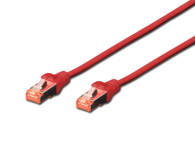 DIGITUS Patchkabel Cat6 S/FTP 2xRJ45 3.0m rot Hebelschutz Polybeutel DIGITUS Patchkabel Cat6 S/FTP 2xRJ45 3.0m rot Hebelschutz Polybeutel von Digitus