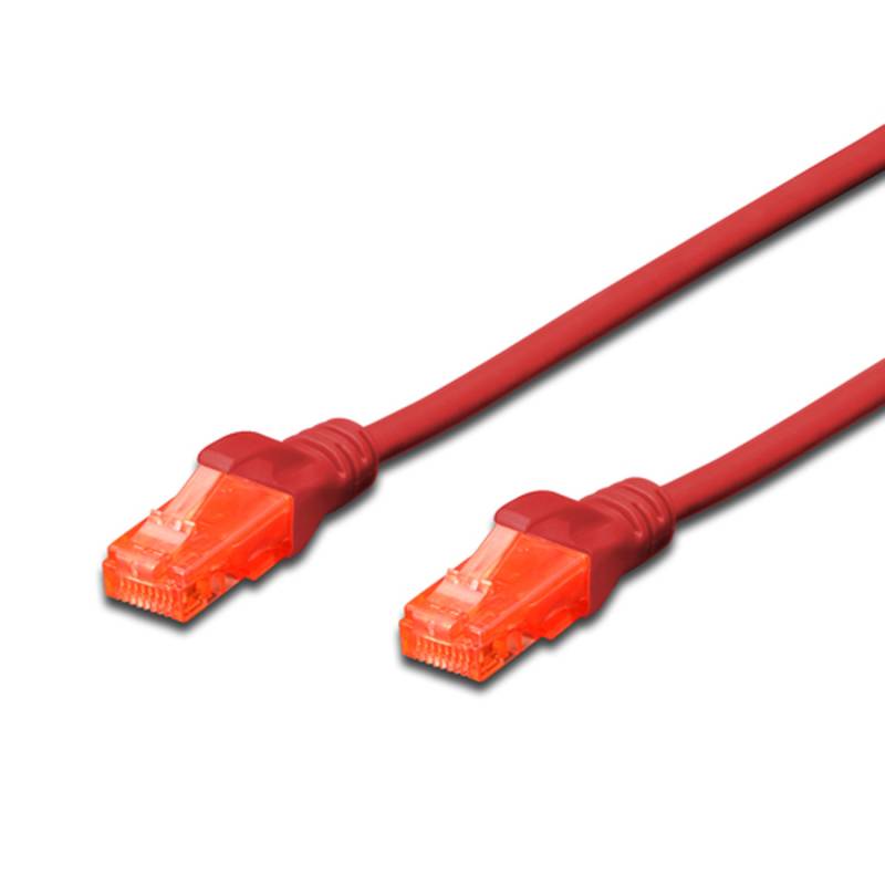 DIGITUS Patchkabel Cat6  U/UTP 2xRJ45  3.0m rot  LSZH von Digitus