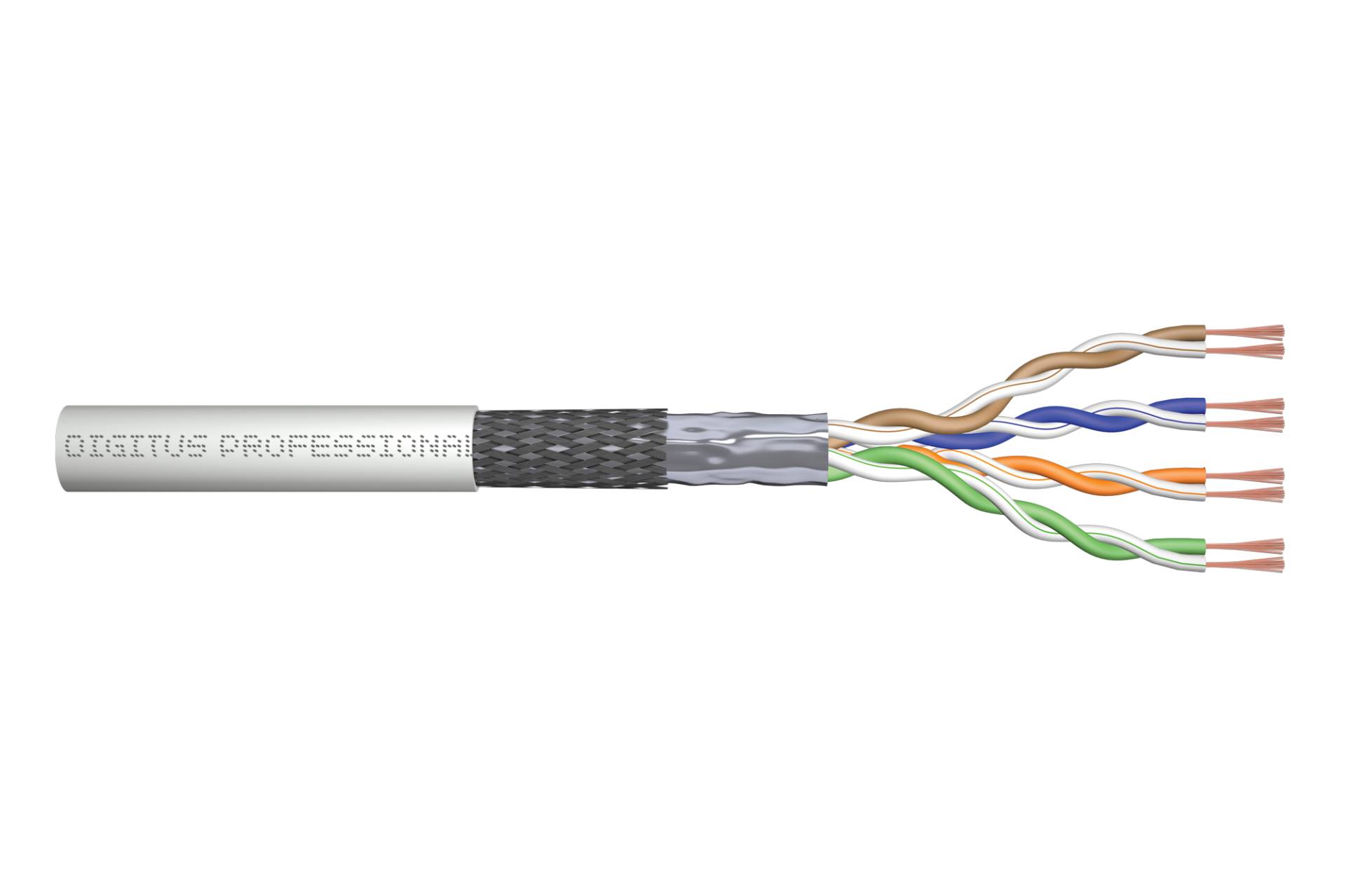 DIGITUS Patchkabel Kat.5e, SF/UTP, 100 m Ring, grau von Digitus