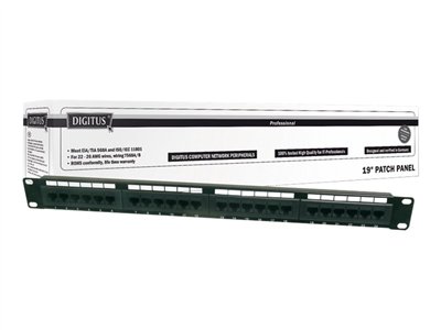DIGITUS Patchpanel 2HE 48-Port Cat6 ungeschirmt schwarz von Digitus