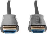 DIGITUS - Premium Highspeed HDMI mit Ethernetkabel - HDMI (M) bis HDMI (M) - 15 m - Doppelisolierung - Schwarz - 4K Unterst�tzung, HAOC-Kabel (Hybrid Active Optical Cable) von Digitus