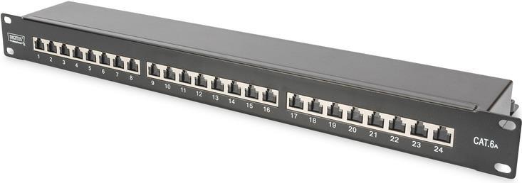 DIGITUS Professional DN-91624S-EA-B - Patch Panel - RJ-45 X 24 - Schwarz, RAL 9005 - 1U - 48.3 cm (19) von Digitus