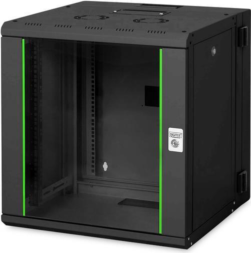 DIGITUS Professional Unique DN-19 12-U-3-SW - Schrank - Netzwerkschrank - geeignet für Wandmontage - Schwarz, RAL 9005 - 12U - 48,3 cm (19) (DN-19 12-U-3-SW) von Digitus