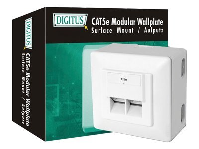 DIGITUS RJ45Dose Cat5e 2xRJ45 geschirmt Aufputz Signalweiß DIGITUS RJ45Dose Cat5e 2xRJ45 geschirmt Aufputz Signalweiß von Digitus