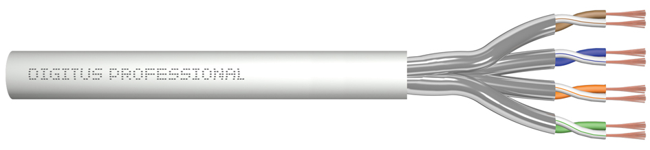 DIGITUS Roh-Patchkabel Kat. 6a, U/FTP, 100 m, grau von Digitus