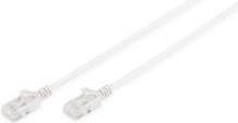 DIGITUS Slim - Patch-Kabel - RJ-45 (M) bis RJ-45 (M) - 10 m - UTP - CAT 6 - halogenfrei, geformt, ohne Haken - Grau (DK-1617-100S) von Digitus