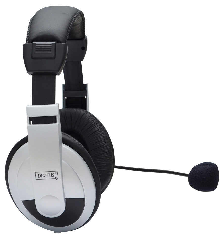 DIGITUS Stereo Multimedia Headset, schwarz / silber DIGITUS Stereo Multimedia Headset, schwarz / silber von Digitus