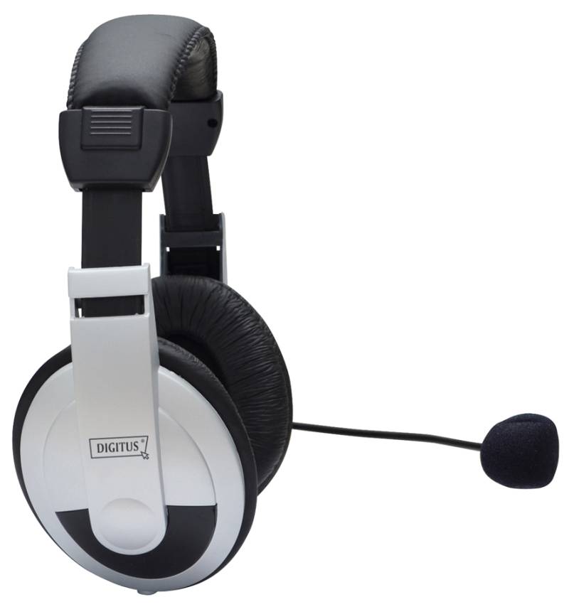 DIGITUS Stereo Multimedia Headset, schwarz / silber von Digitus