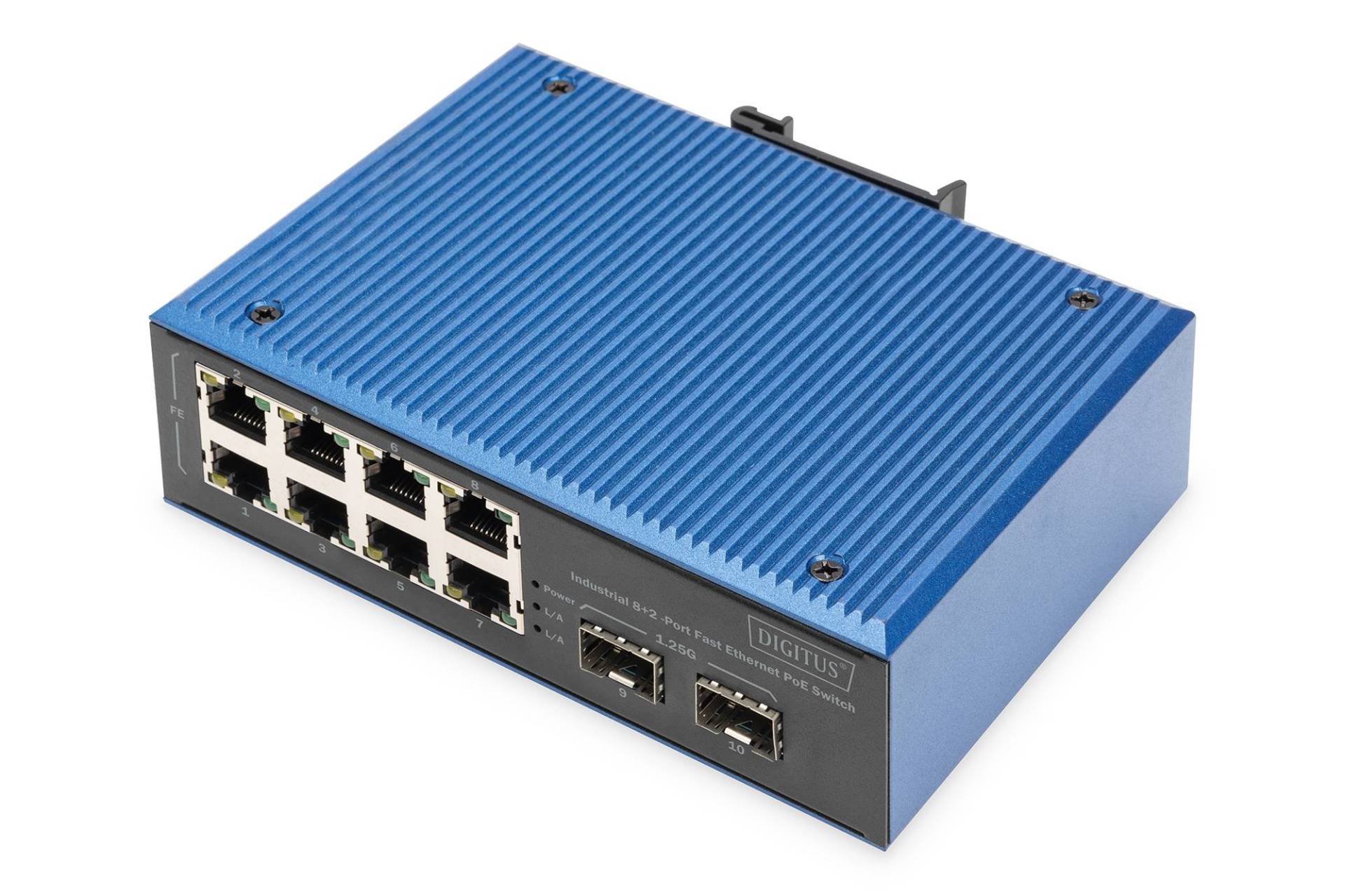 DIGITUS Switch 8+2 -Port Fast Ethernet PoE C/APC Stecker 5 DIGITUS Switch 8+2 -Port Fast Ethernet PoE C/APC Stecker 5 von Digitus