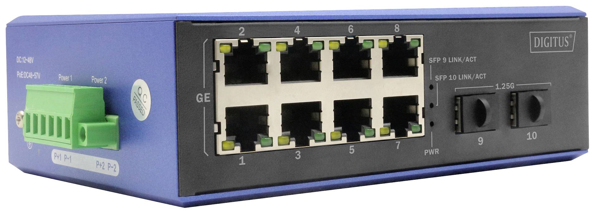 DIGITUS Switch 8 +2-Port Gigabit Ethernet oE SC 20 km DIGITUS Switch 8 +2-Port Gigabit Ethernet oE SC 20 km von Digitus
