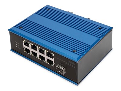 DIGITUS Switch Ind. 8-Port 10/100 PoE Unmanaged blau DIGITUS Switch Ind. 8-Port 10/100 PoE Unmanaged blau von Digitus