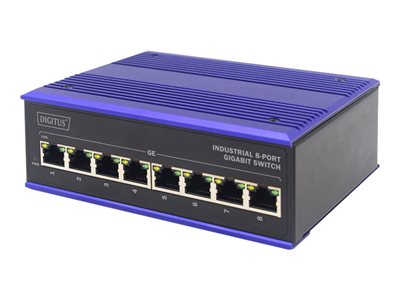 DIGITUS Switch Ind. 8-Port  Gigabit         Unmanaged blau von Digitus