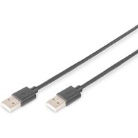 DIGITUS USB 2.0 Anschlusskabel, Typ A St/St 1.8m schwarz von Digitus