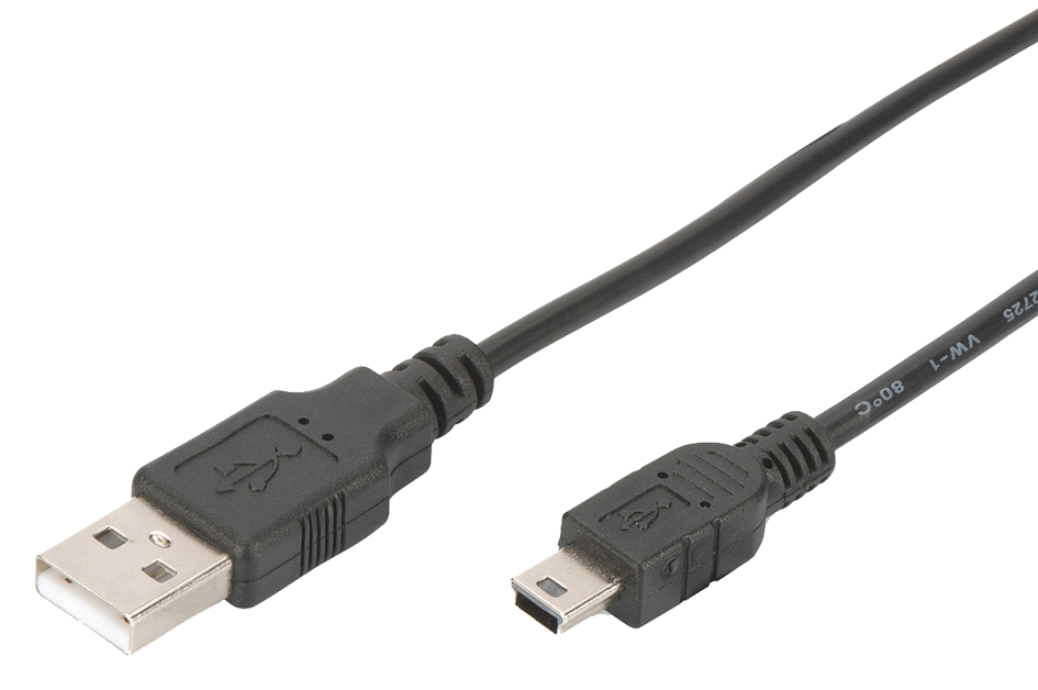 DIGITUS USB 2.0 Anschlusskabel, USB-A - Mini USB-B, 1,0 m von Digitus
